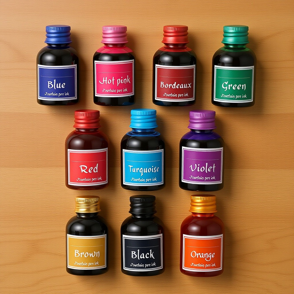 Calligraphy Ink Bottle - 10 Bottles High Permeability Ink Non-Carbon
