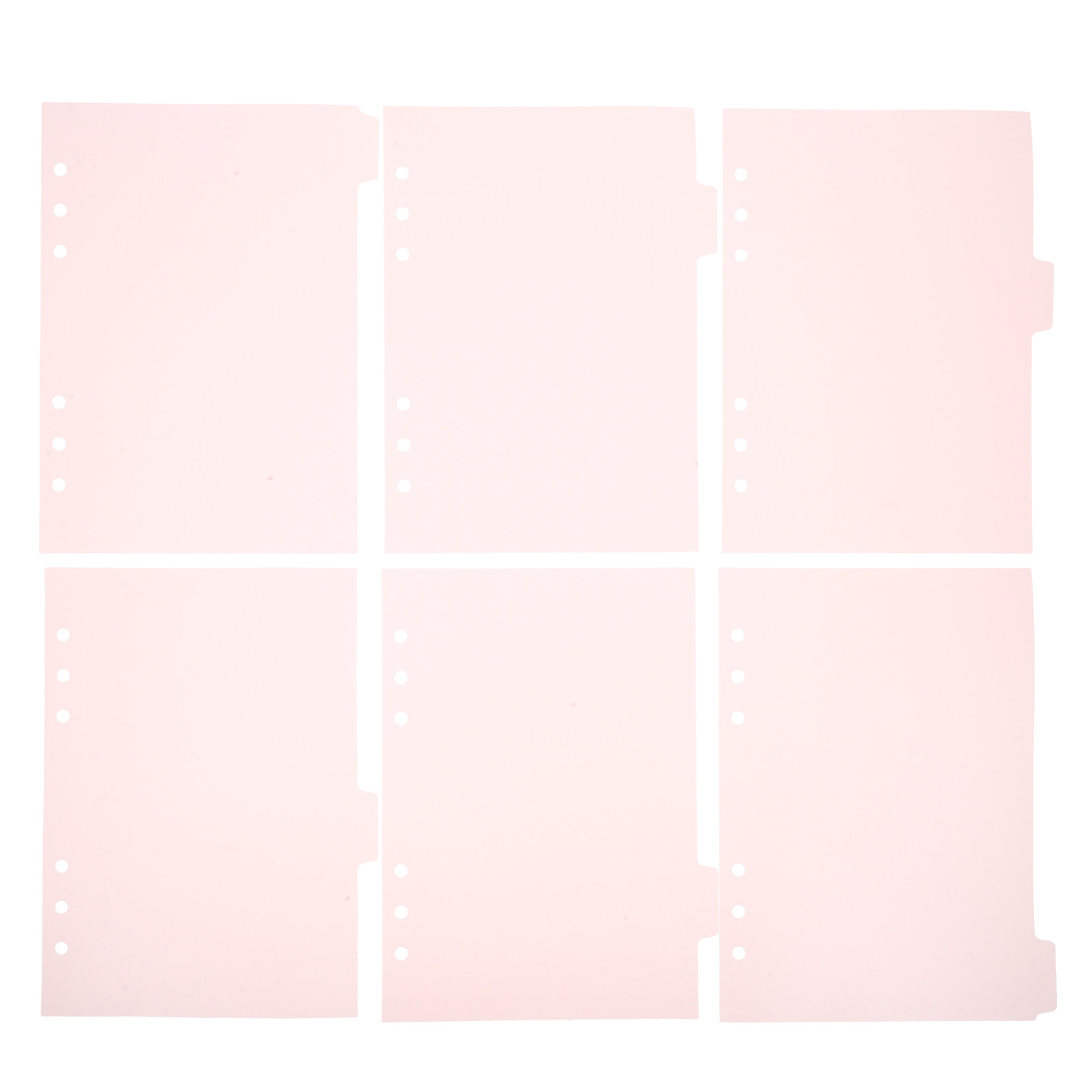 Index Tab Divider - 6Pcs Plastic Index Dividers A5 Binder