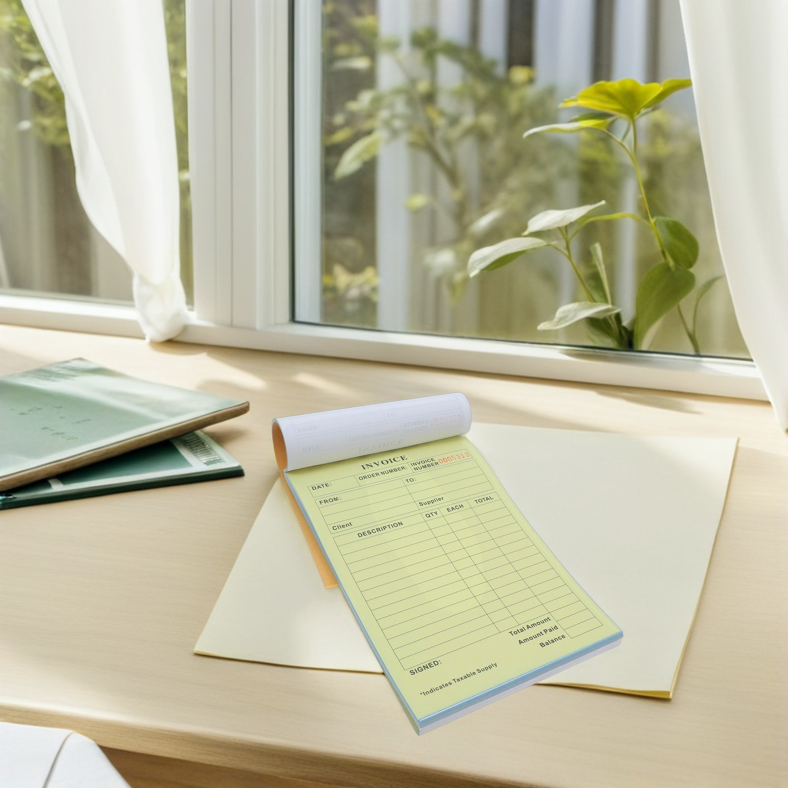 Carbon Copy Book - 2-Part Carbonless Invoice Receipt Book 8.3x6