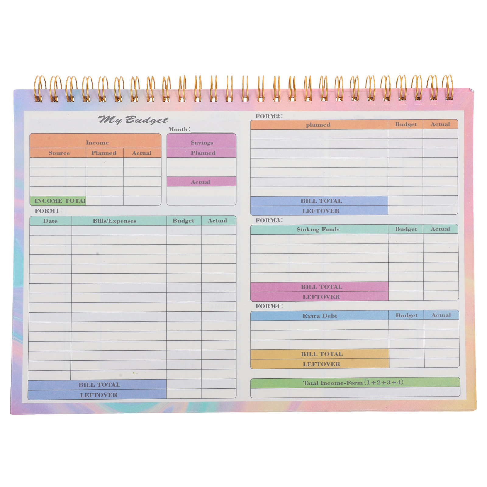 Planner Weekly Budget - B5 Expense Record Book Budget Tracker