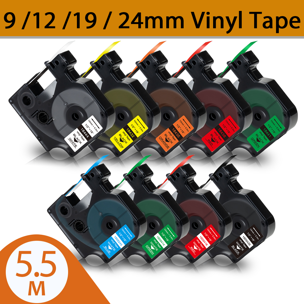 Label Printer Tape - Compatible Rhino IND Vinyl Industrial Tape
