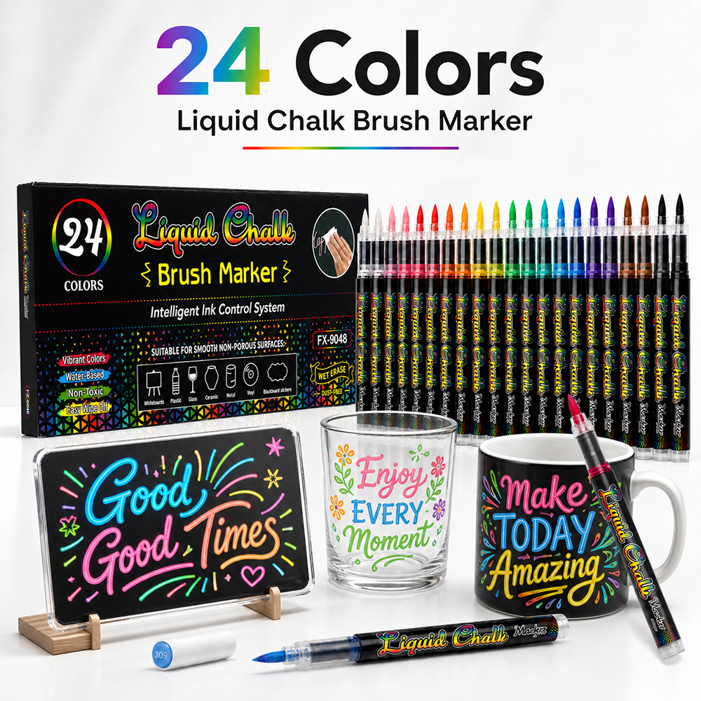 Whiteboard Marker Set - 8/12/24 Liquid Chalk Markers Set DIY