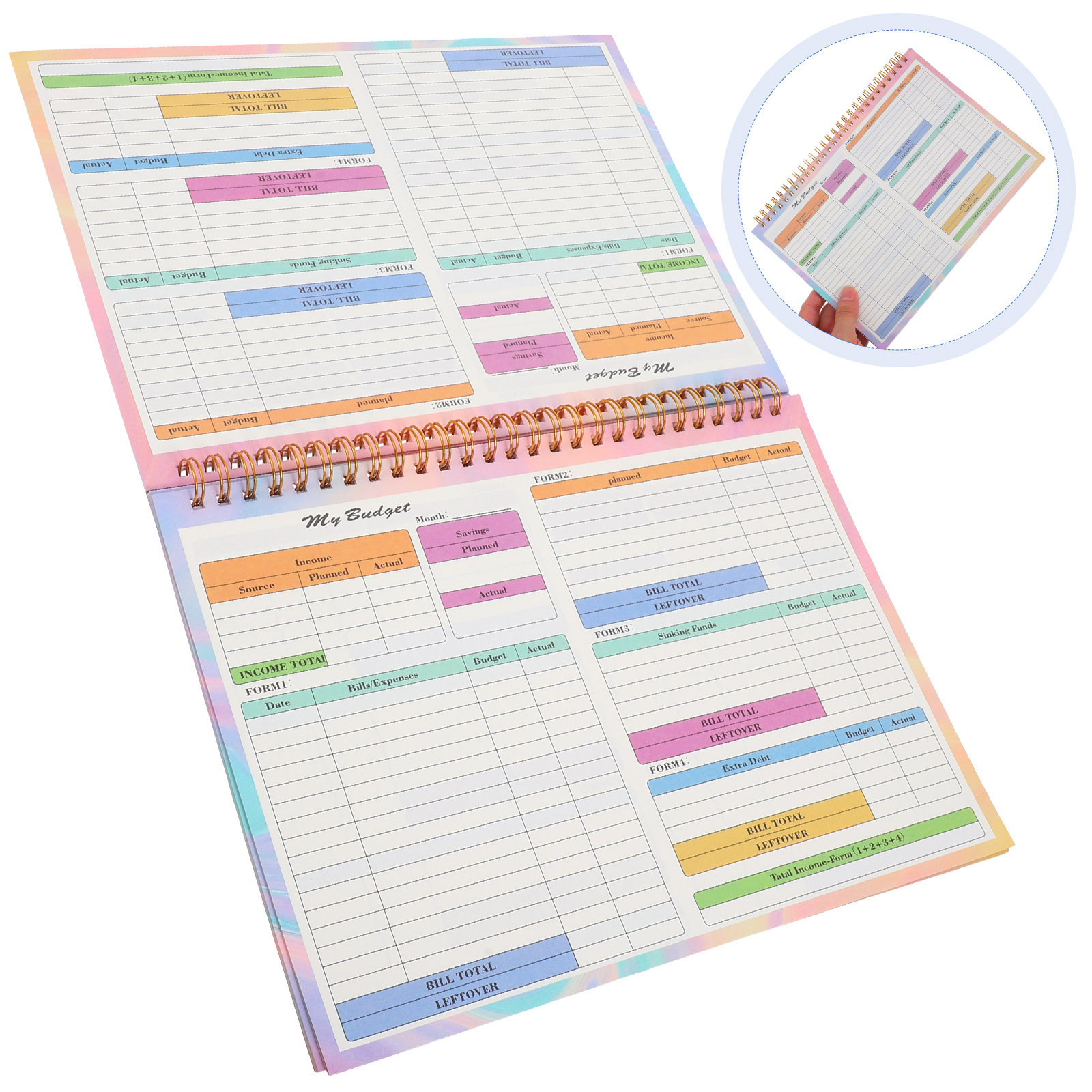 Planner Weekly Budget - B5 Accounting Ledger Book Daily Weekly