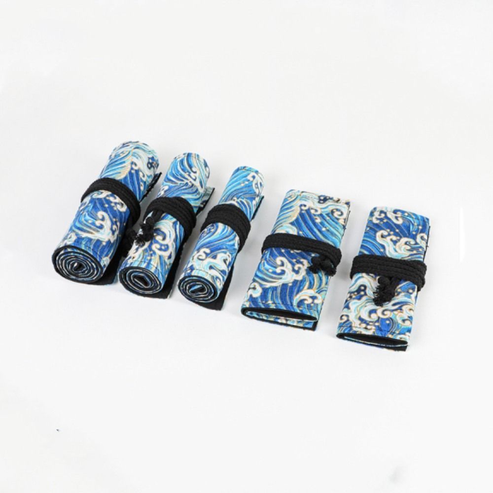 Pen Pouch Roll - 12/24/36/48/72 Holes Holder Canvas Roll Up