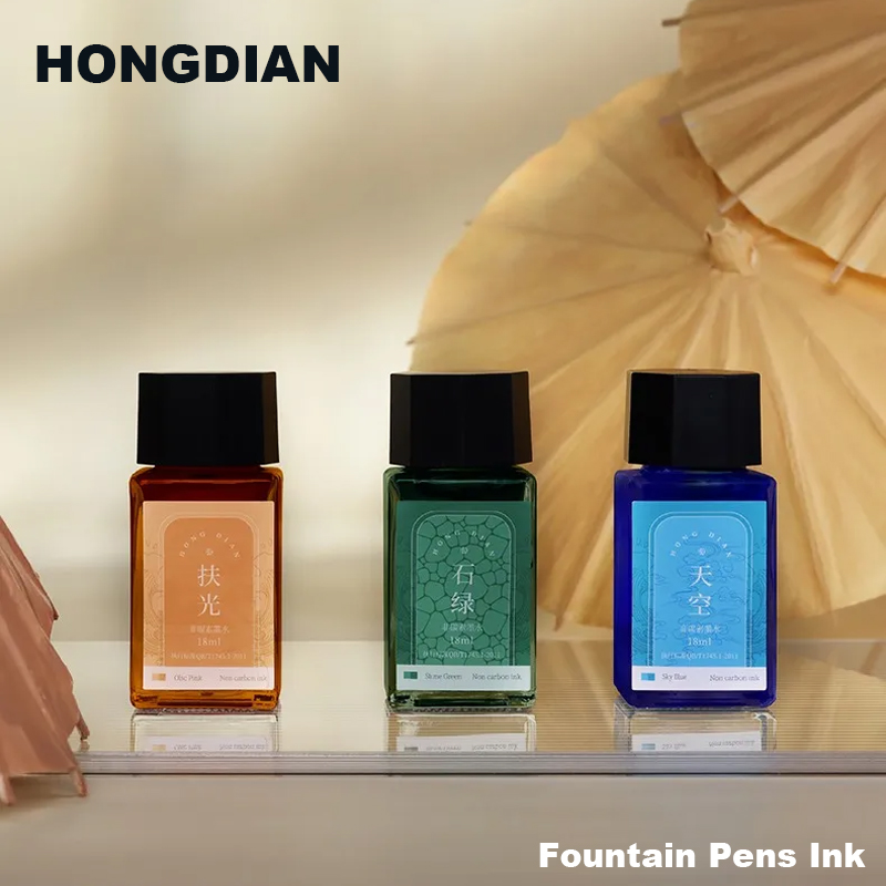 Calligraphy Ink Bottle - 18ml HONGDIAN Fountain Pen Ink Multicolour