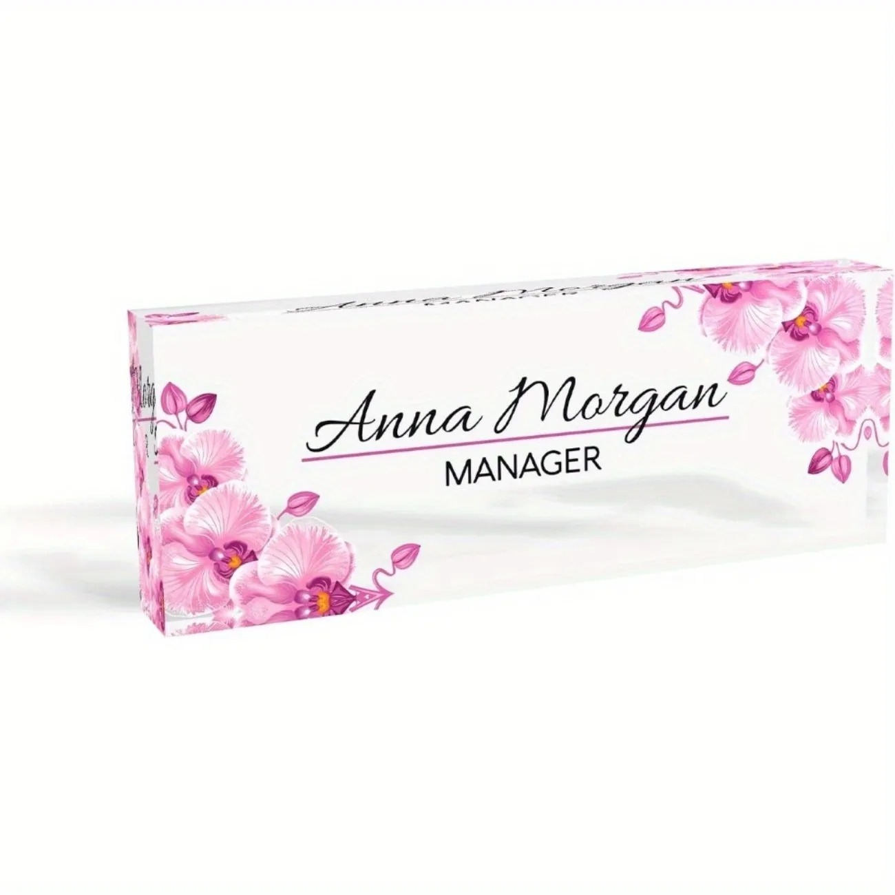 Desk Name Plate - Custom Acrylic Desk Name Plate with