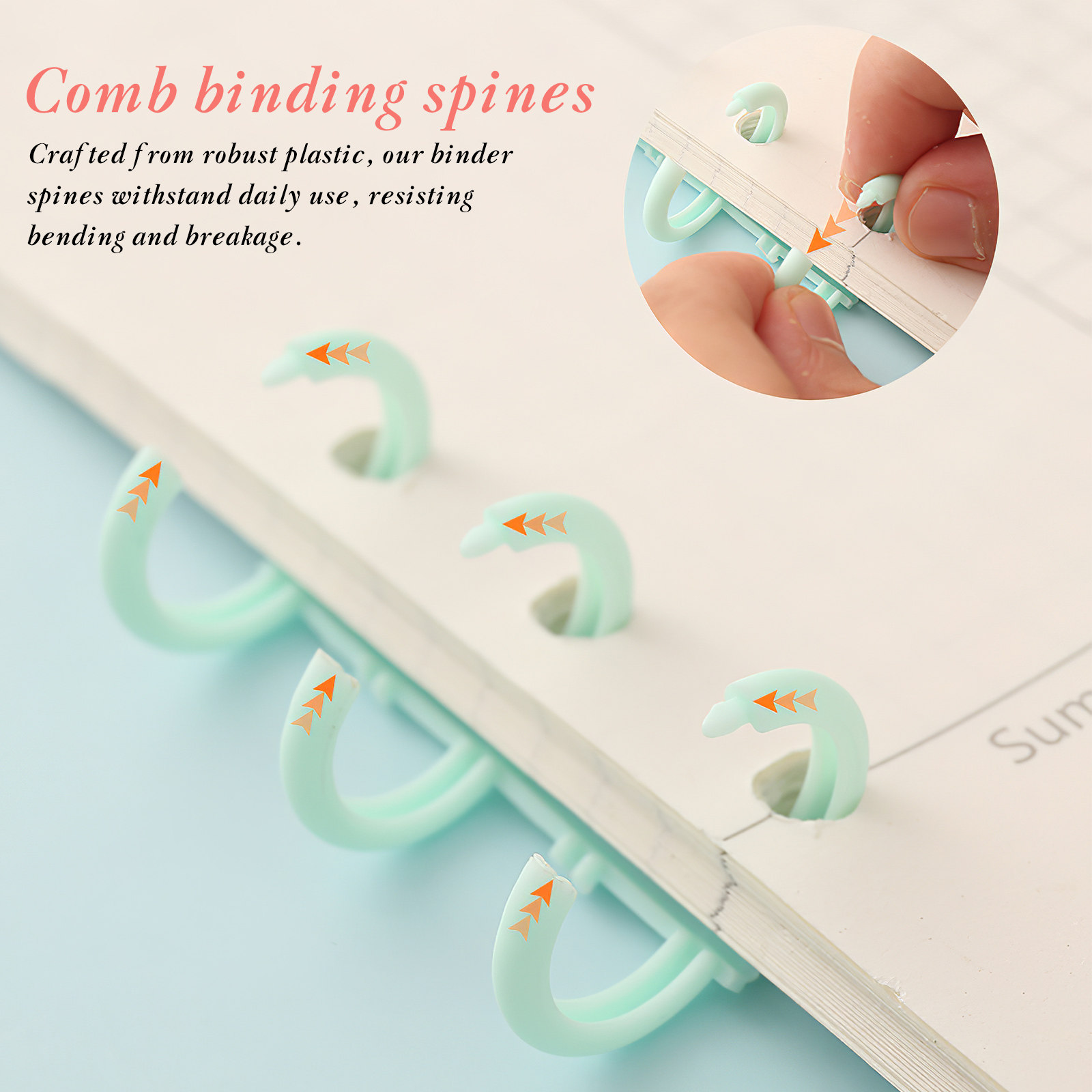 Binding Comb Plastic - 12Pcs Stylish Color Plastic Binder Spines