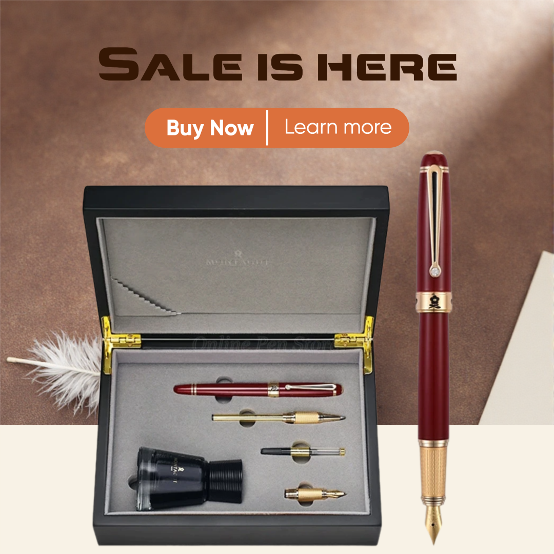 Montagut 2000 Fountain Pen Set - đánh giá và giá Calligraphy Ink Bottle