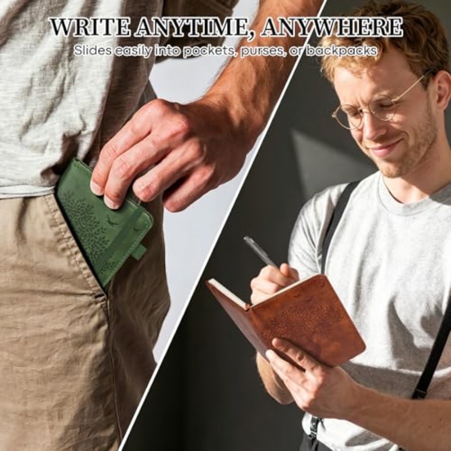 A6 Pocket Notebook Lined Journ - đánh giá và giá Journal Leather Hardcover