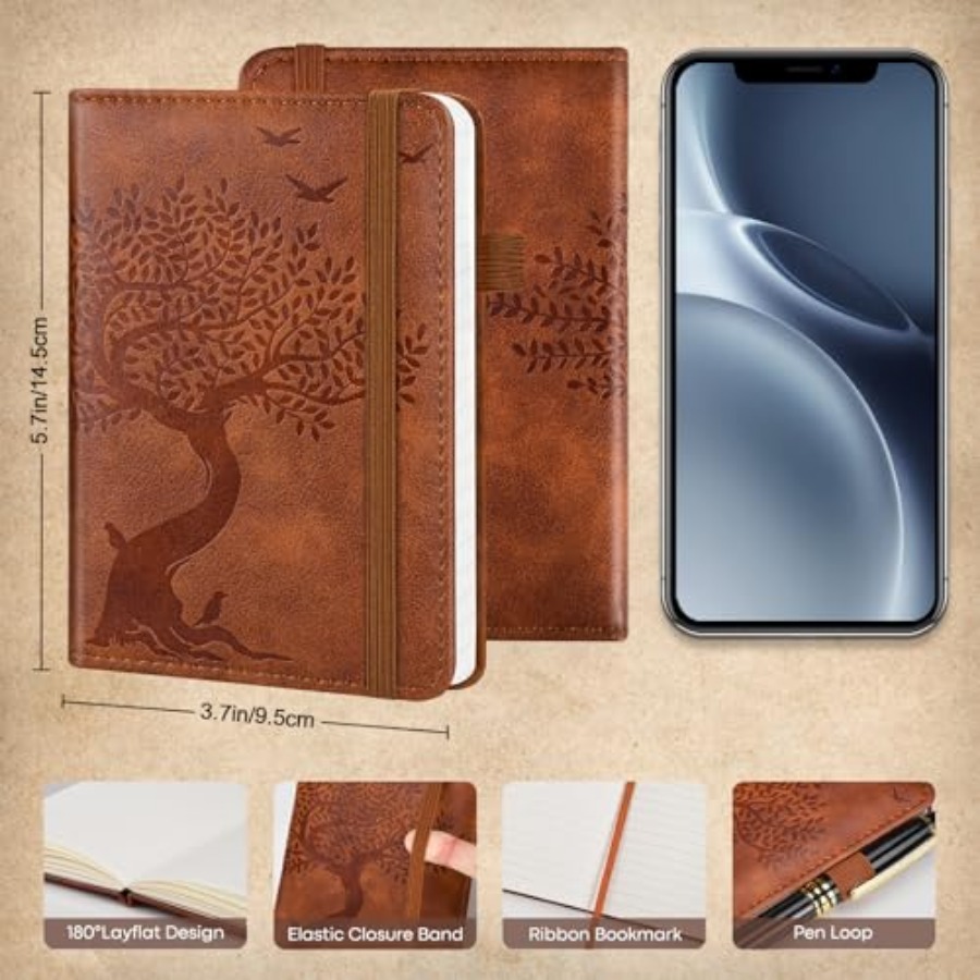 A6 Pocket Notebook Lined Journ - đánh giá và giá Journal Leather Hardcover