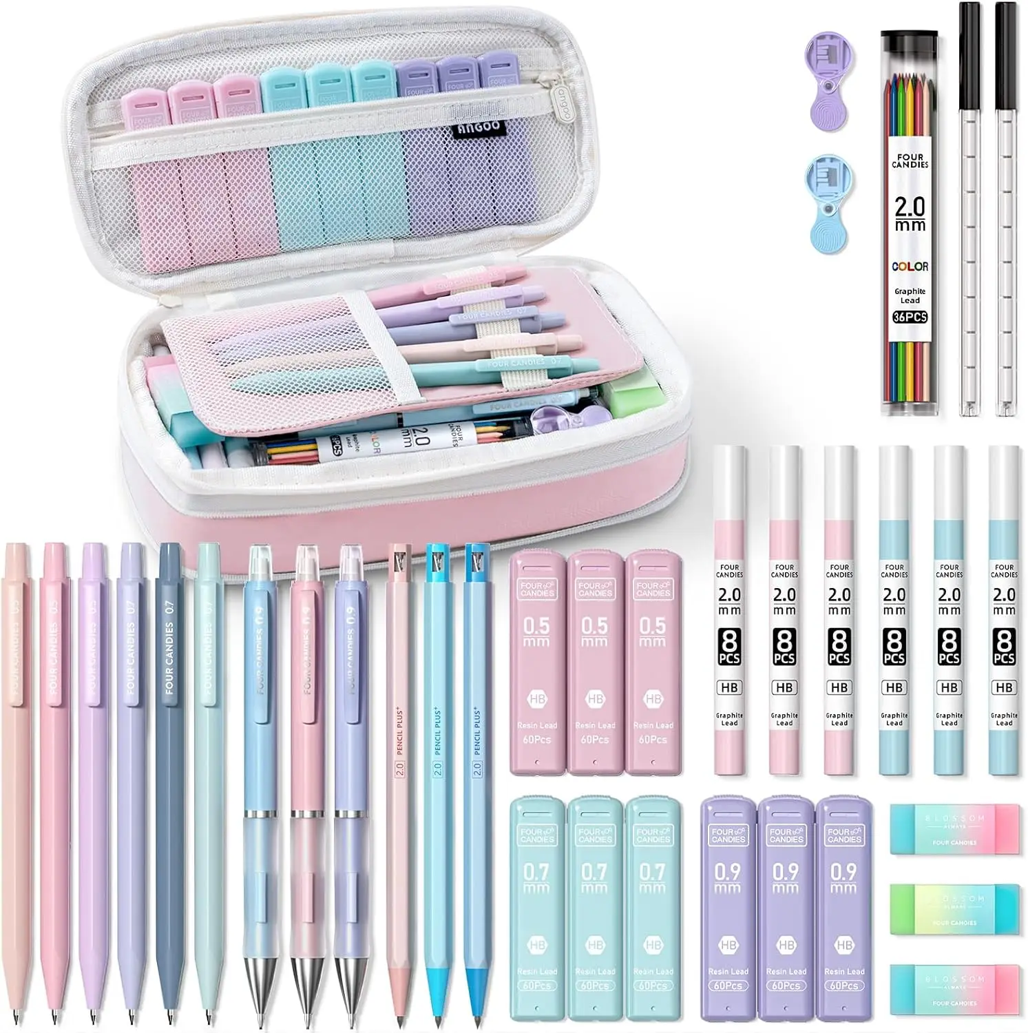 Four Candies 36PCS Learning Ma - đánh giá và giá Mechanical Pencil Lead
