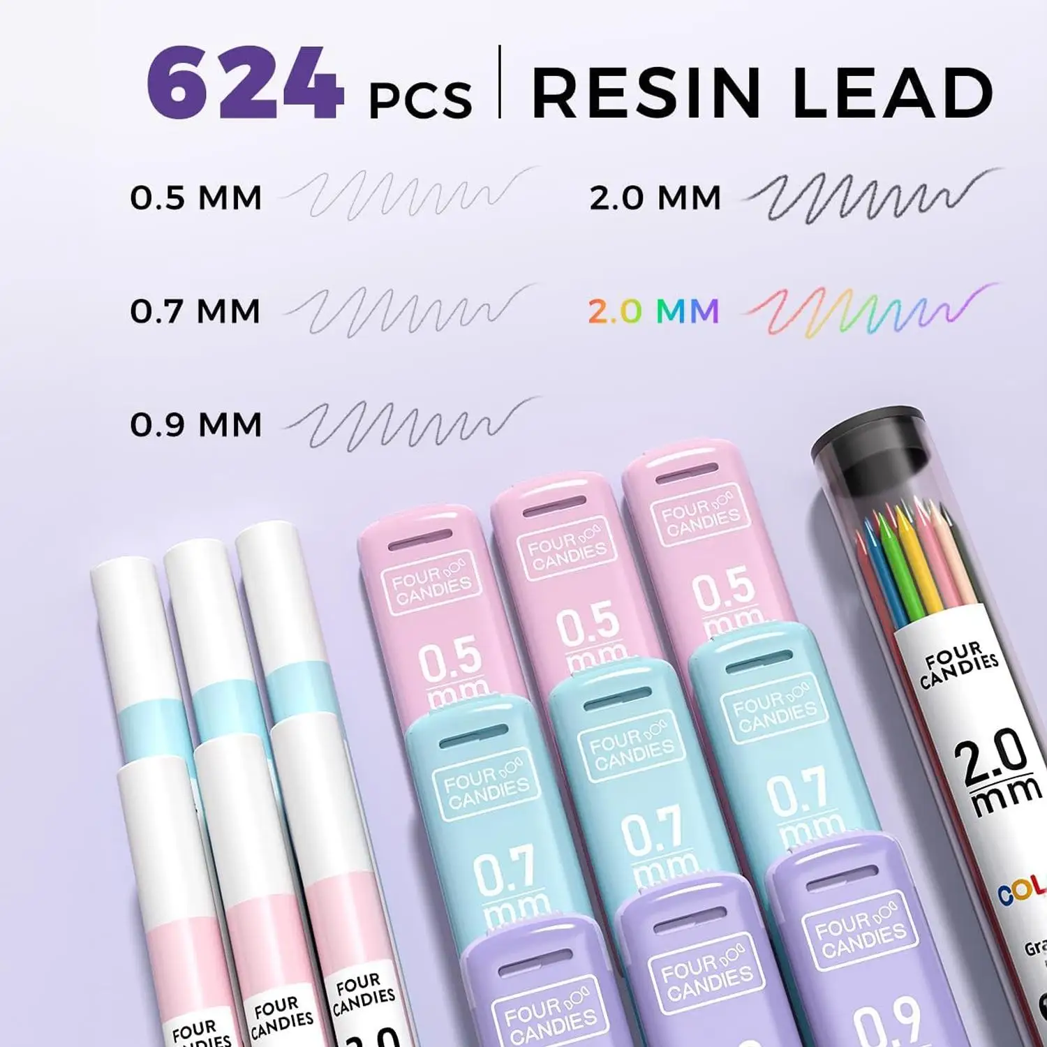 Four Candies 36PCS Learning Ma - đánh giá và giá Mechanical Pencil Lead