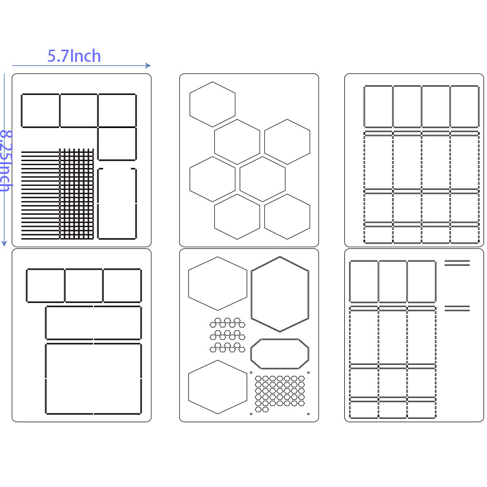 6Pack Reusable Plastic Weekly  - đánh giá và giá Notebook Dotted A5