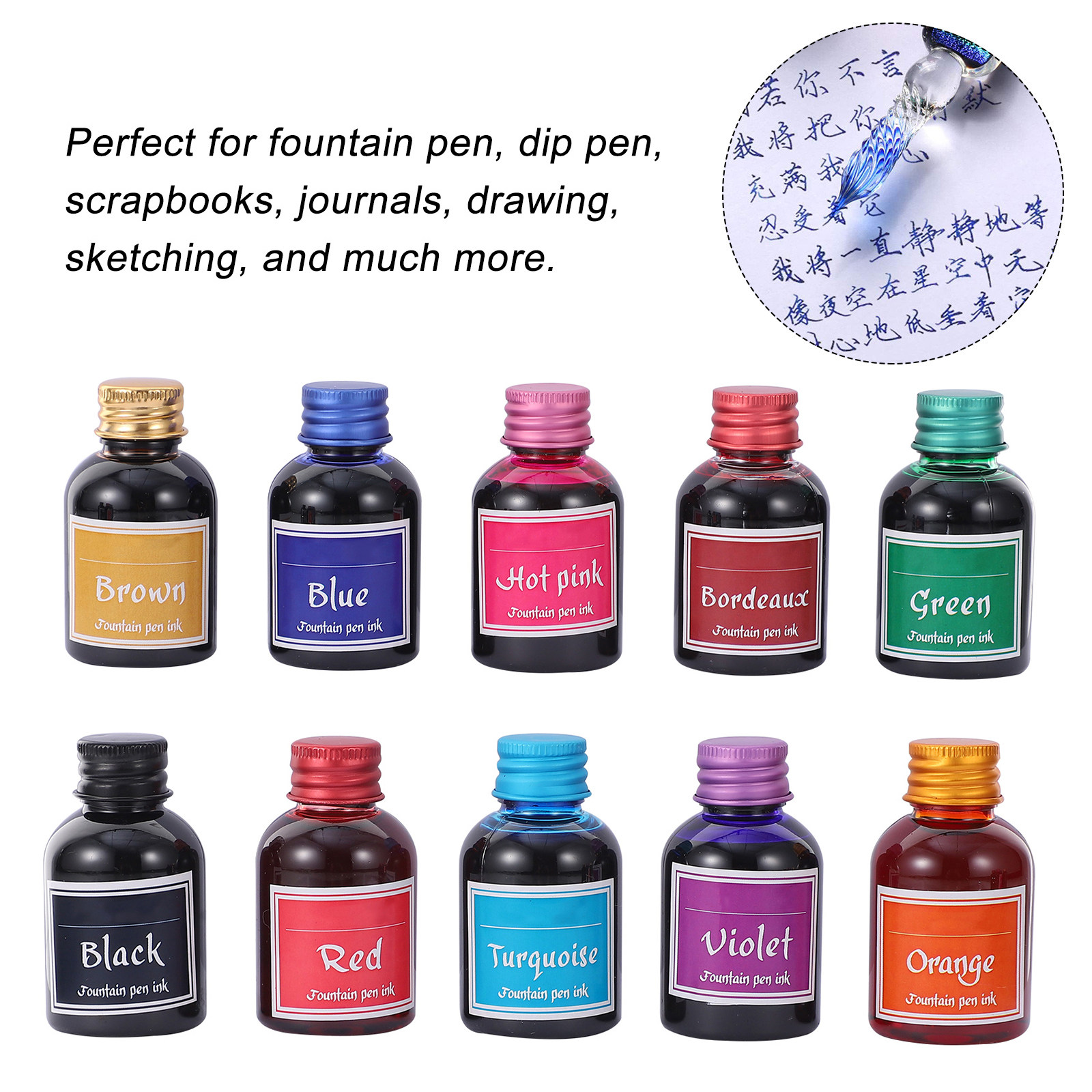 10 Bottles Calligraphy Supplie - đánh giá và giá Calligraphy Ink Bottle