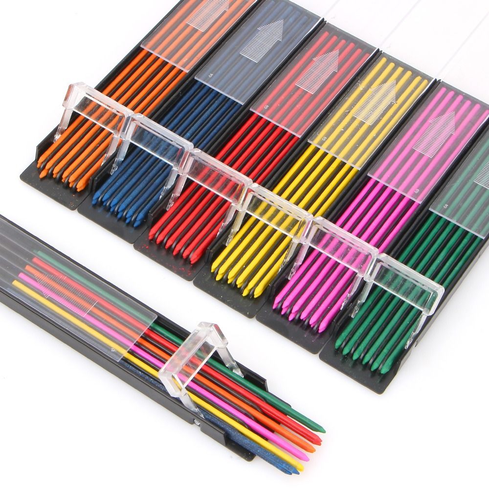 12PCS/Box 2.0mm HB Multi-color - đánh giá và giá Mechanical Pencil Lead