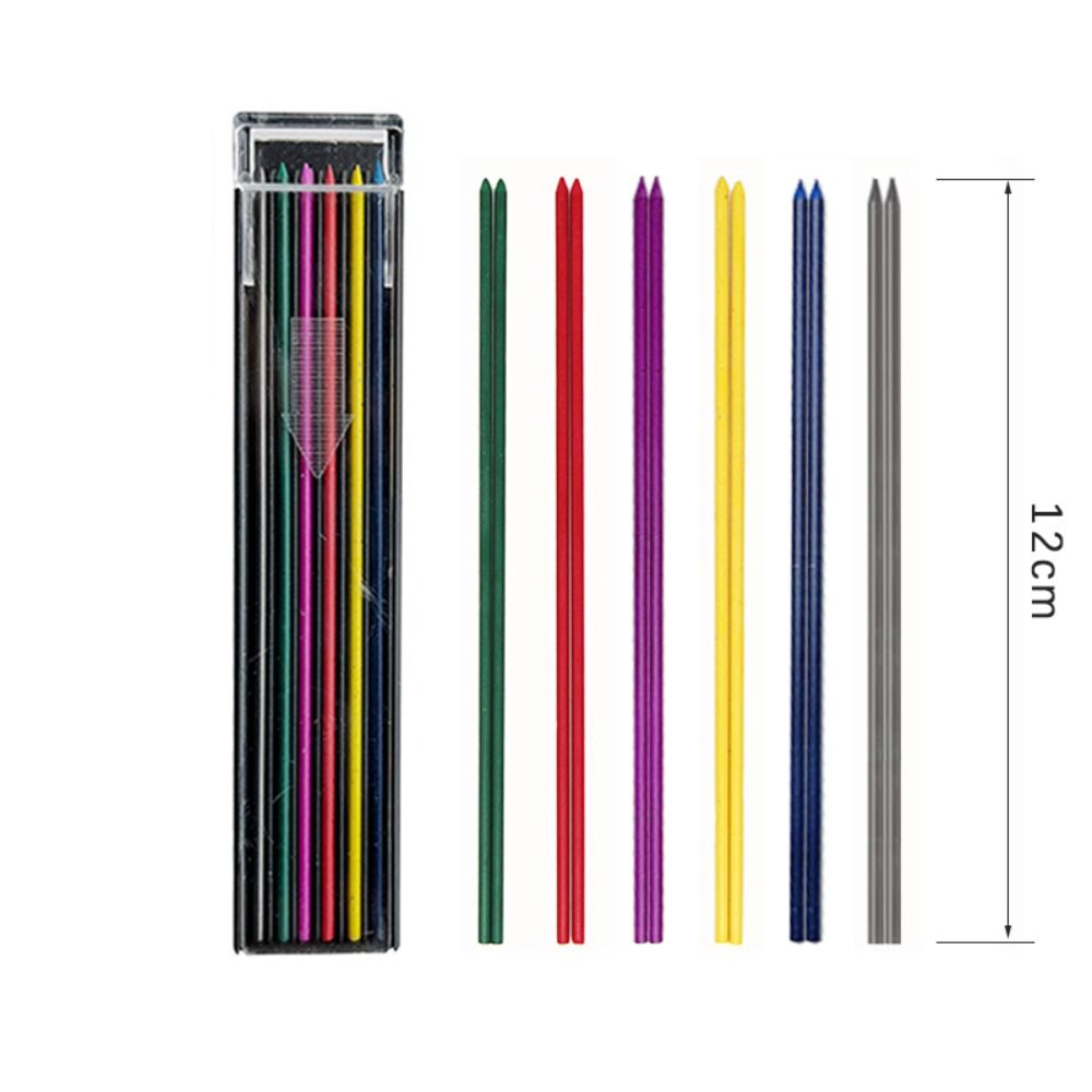 12PCS/Box 2.0mm HB Multi-color - đánh giá và giá Mechanical Pencil Lead