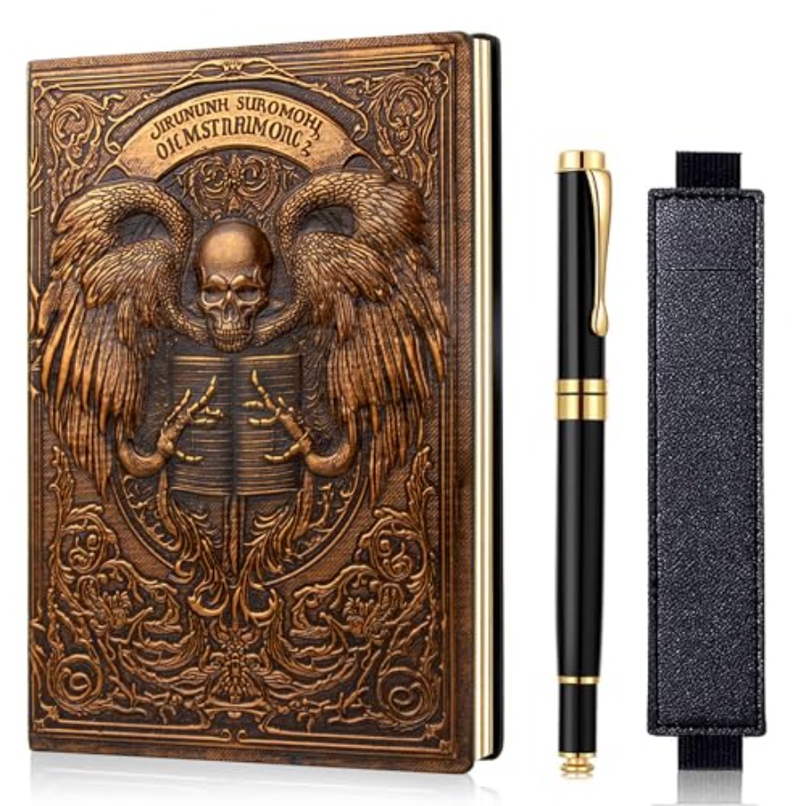 Vintage Skull Embossed Leather - đánh giá và giá Journal Leather Hardcover