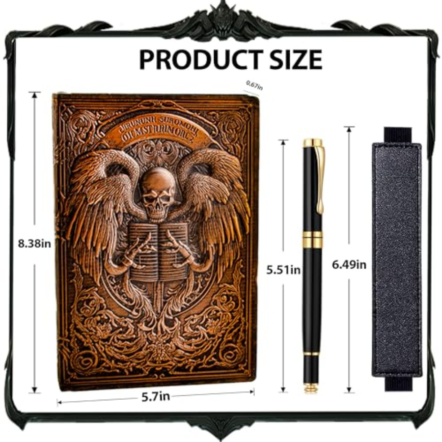 Vintage Skull Embossed Leather - đánh giá và giá Journal Leather Hardcover
