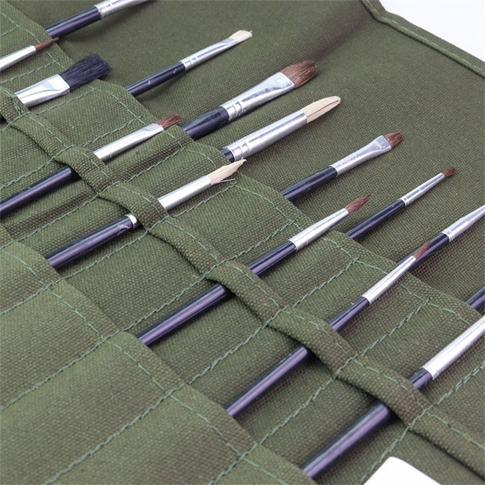 School Supplies Canvas Roll Up - đánh giá và giá Pen Pouch Roll