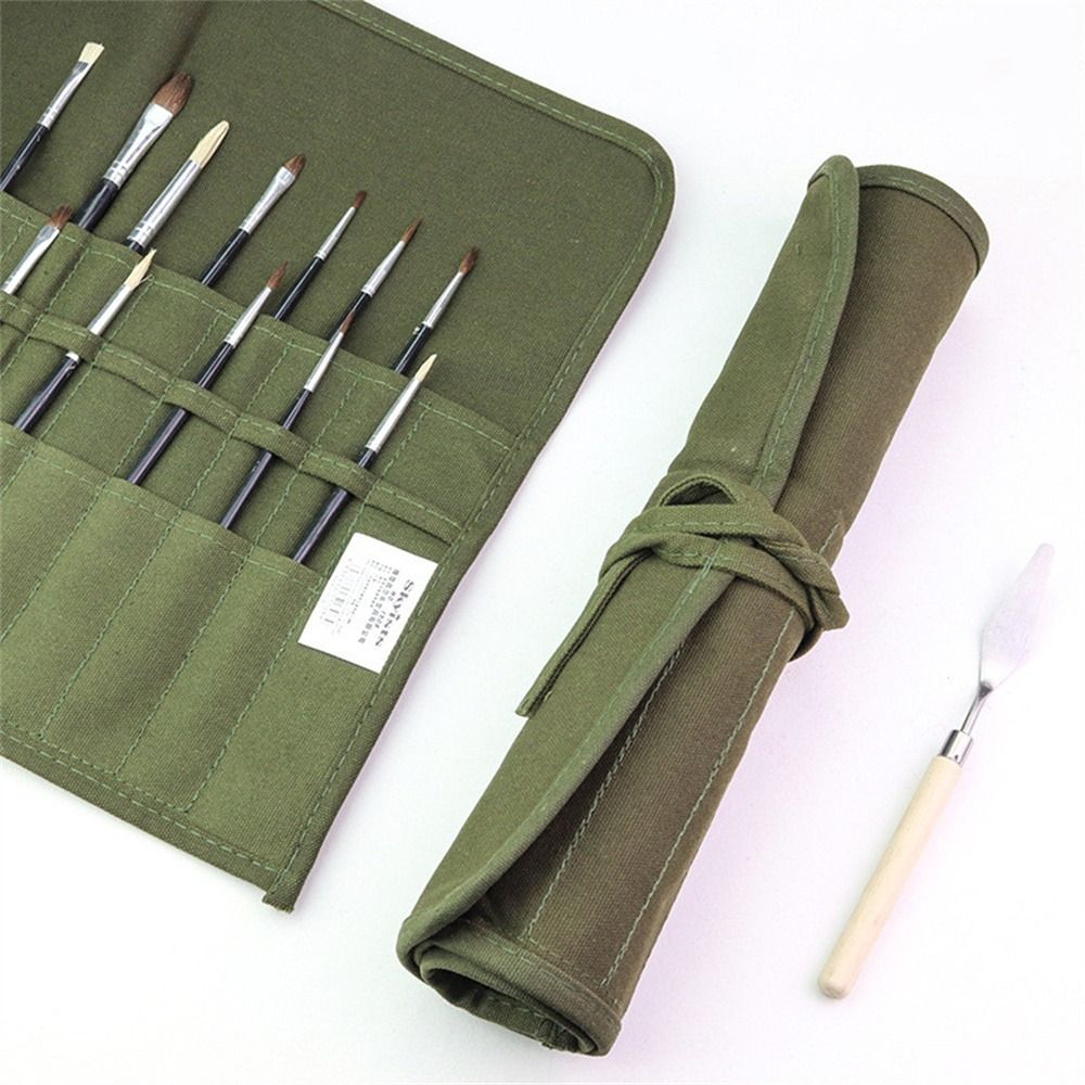 School Supplies Canvas Roll Up - đánh giá và giá Pen Pouch Roll