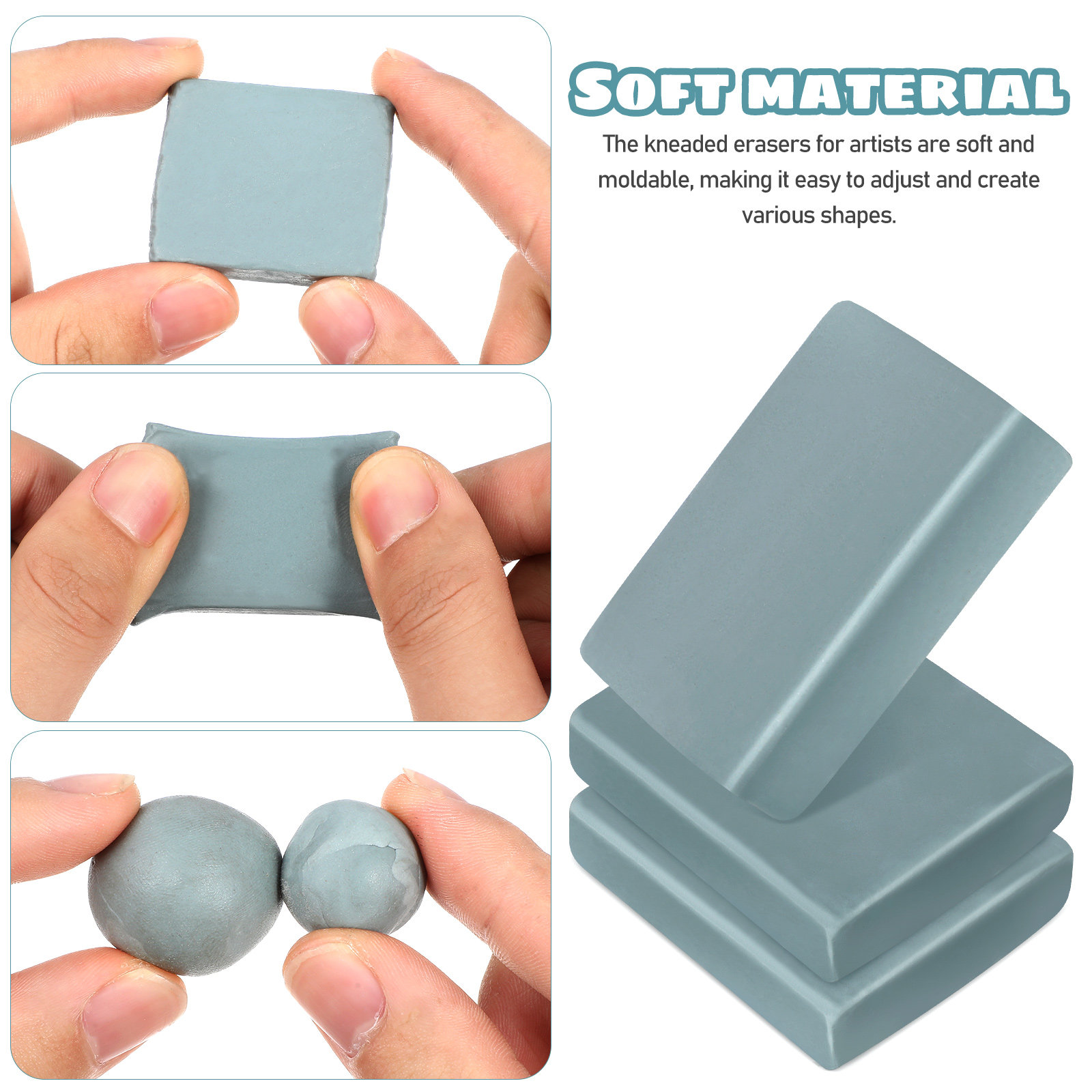 12Pcs Kneaded Erasers Moldable - đánh giá và giá Rubber Eraser Kneaded
