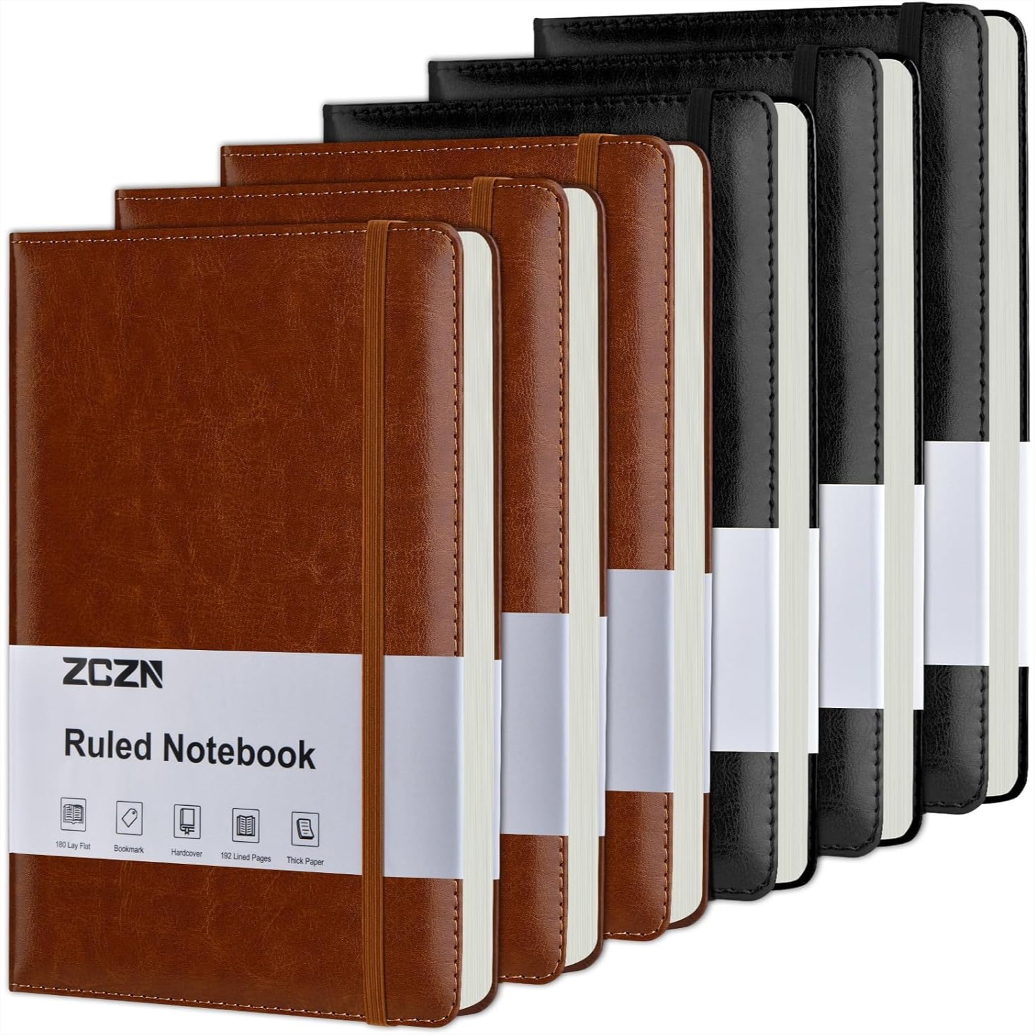 6 Pack Lined Journal Notebooks - đánh giá và giá Journal Leather Hardcover