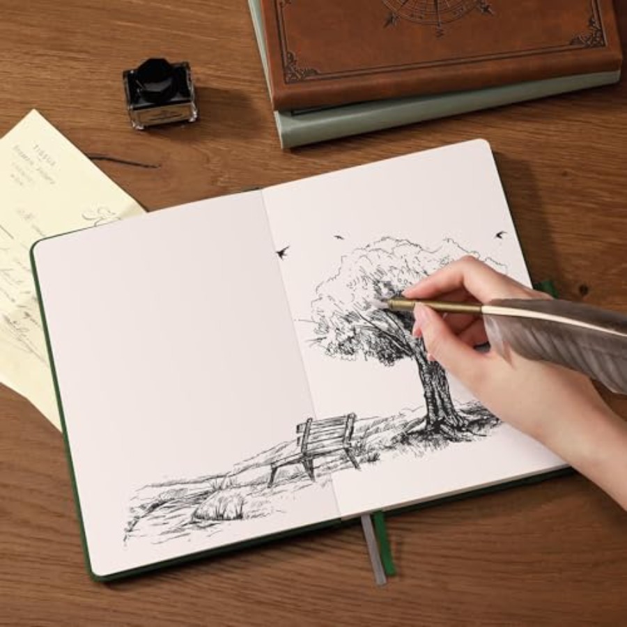 Blank Journal Notebook, 192 Pa - đánh giá và giá Journal Leather Hardcover