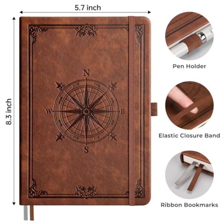 Blank Journal Notebook, 192 Pa - đánh giá và giá Journal Leather Hardcover