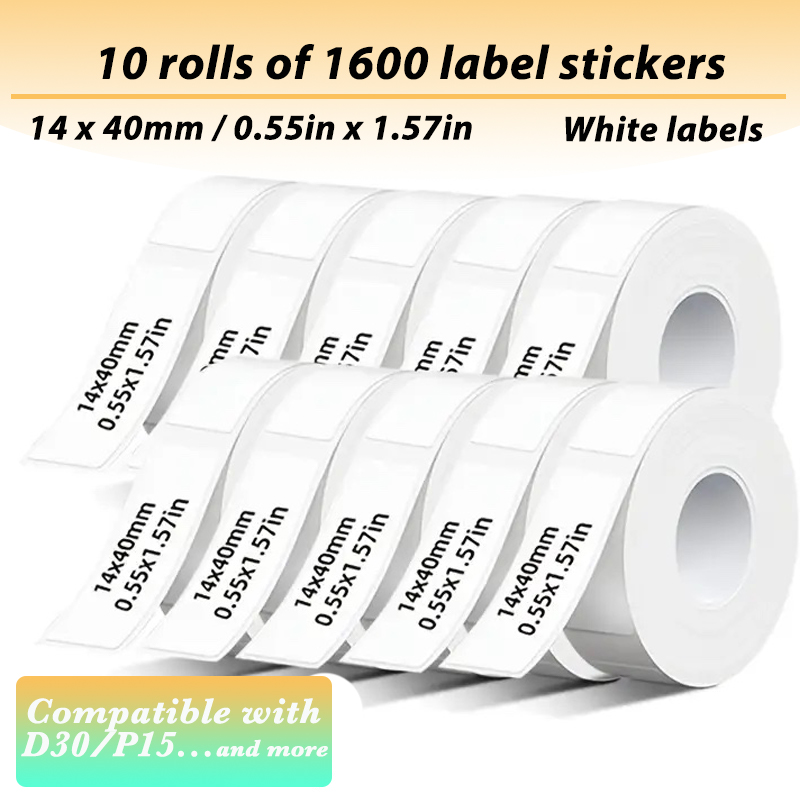 10 Rolls of White Thermal Labe - đánh giá và giá Label Printer Tape