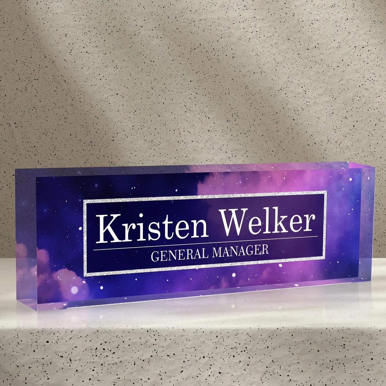 2D Flat Custom Acrylic Desk Na - đánh giá và giá Desk Name Plate