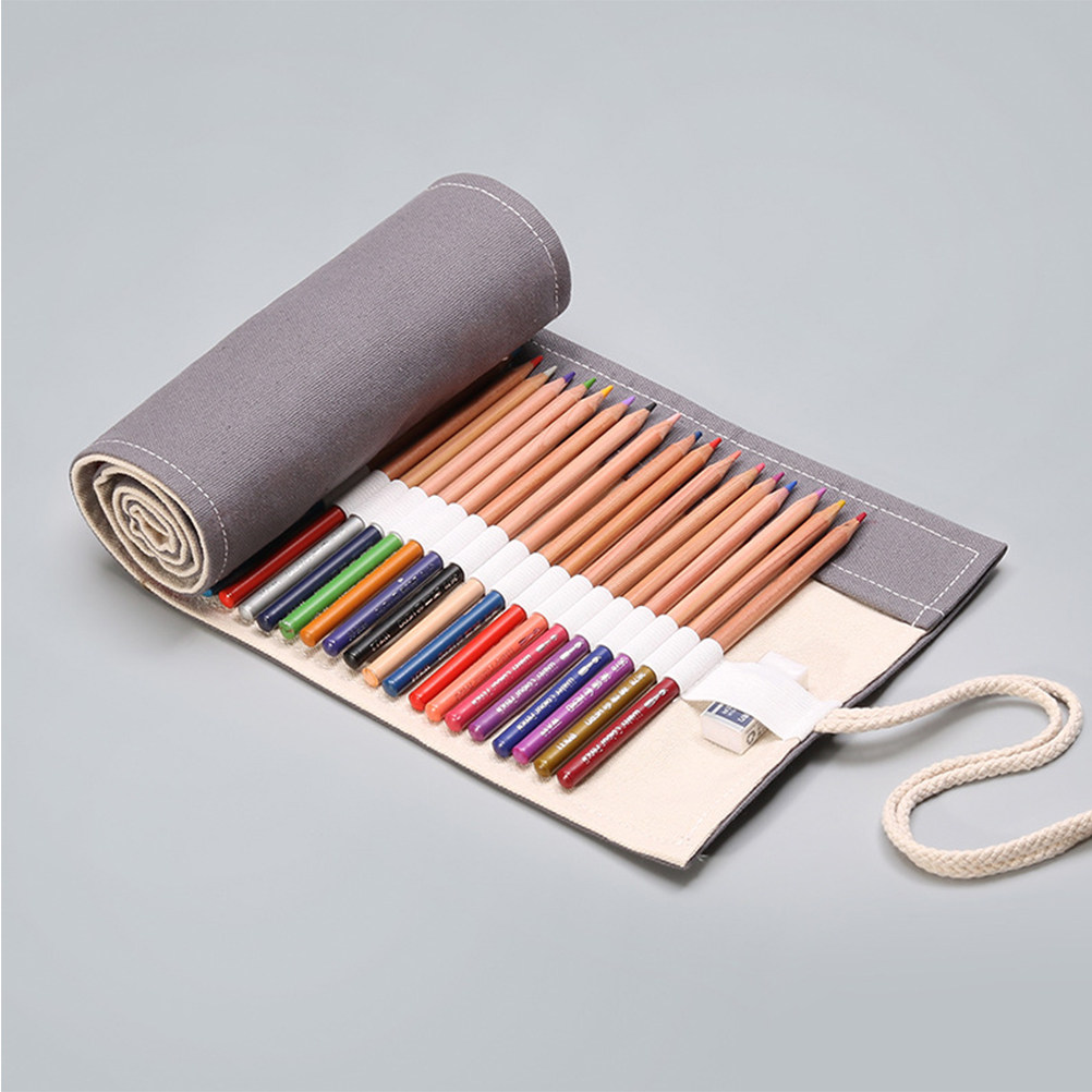 1Pcs Large Capacity Canvas Pen - đánh giá và giá Pen Pouch Roll