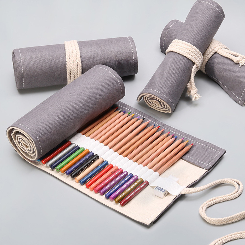 1Pcs Large Capacity Canvas Pen - đánh giá và giá Pen Pouch Roll