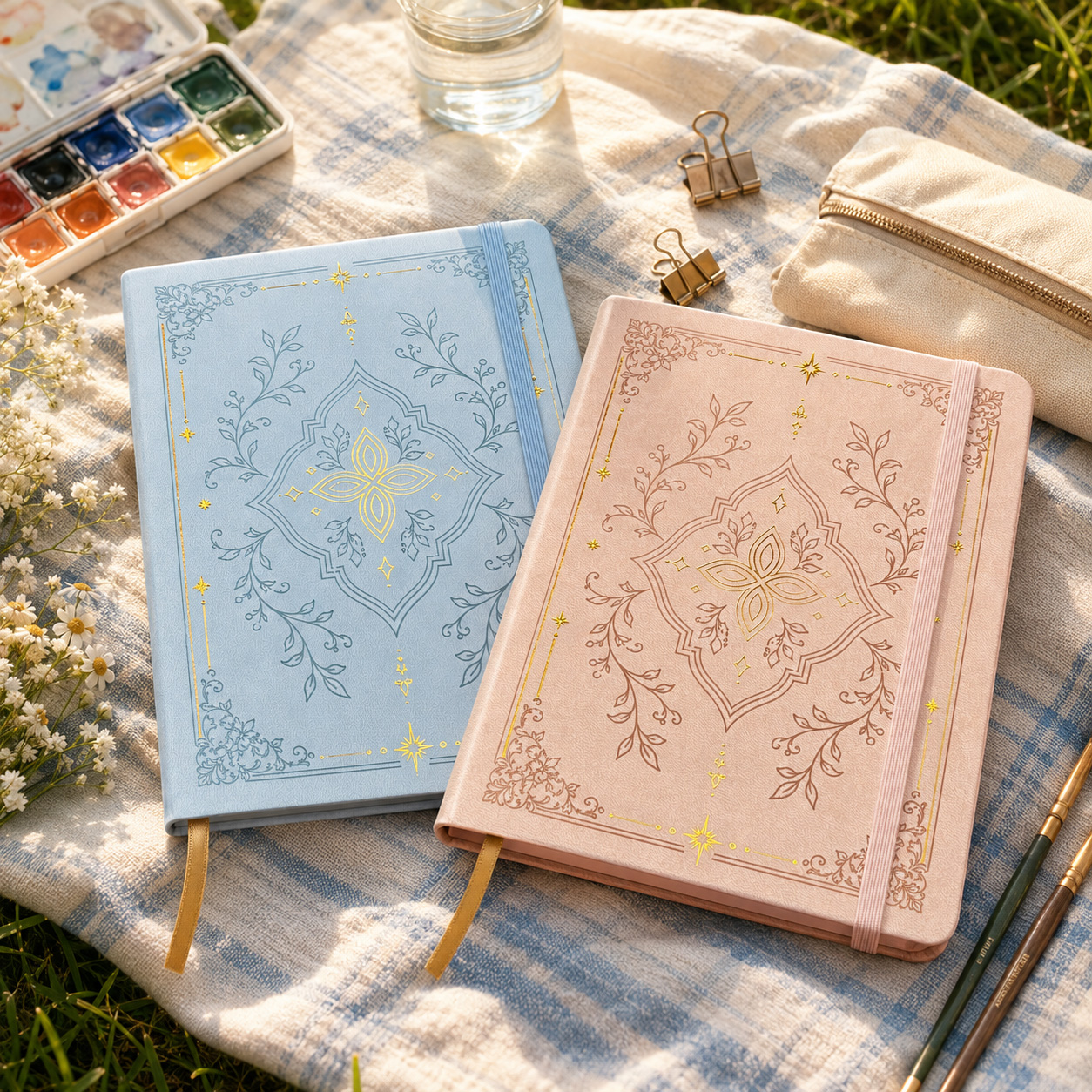 A5 Dot Grid Notebook With Gold - đánh giá và giá Notebook Dotted A5
