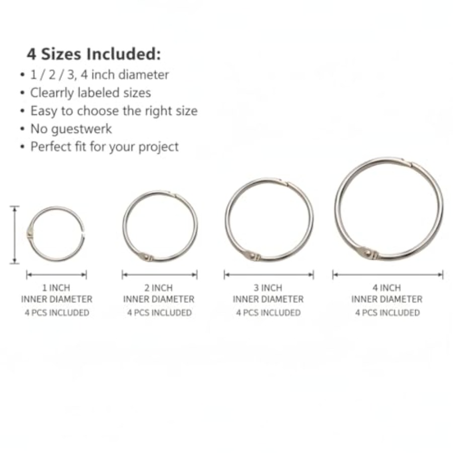 12 Pack Binder Rings, 1 2 3 4  - đánh giá và giá Binding Comb Plastic