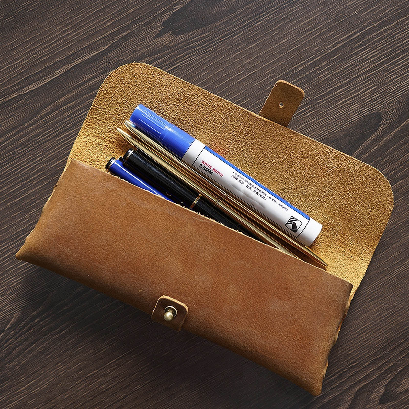 Genuine Leather Pencil Roll Ca - đánh giá và giá Pen Pouch Roll