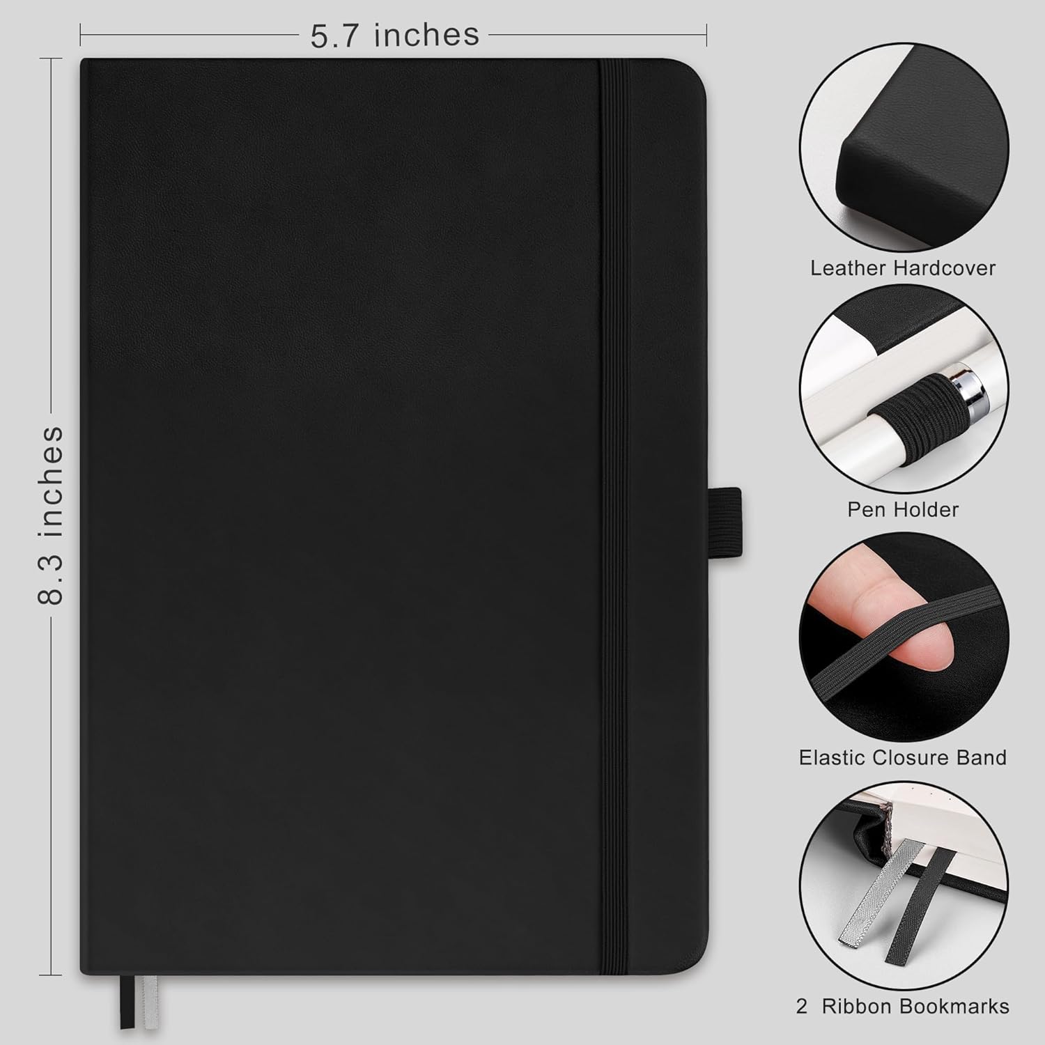Blank Journal Notebook, A5 Med - đánh giá và giá Journal Leather Hardcover