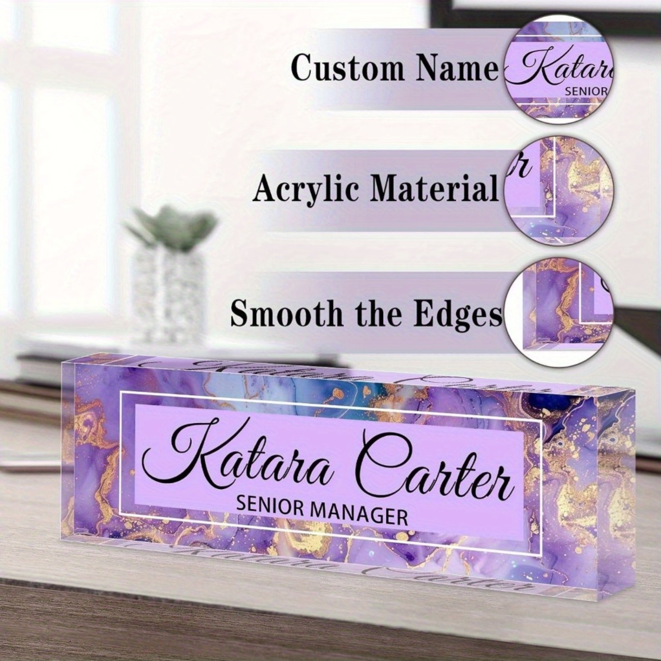 Custom Acrylic Desk Name Plate - đánh giá và giá Desk Name Plate
