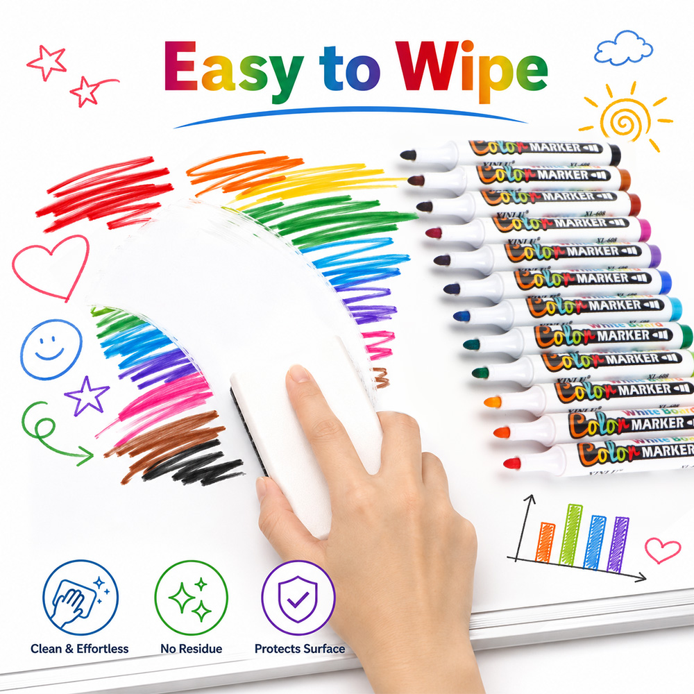 12 Colors Whiteboard Marker Se - đánh giá và giá Whiteboard Marker Set