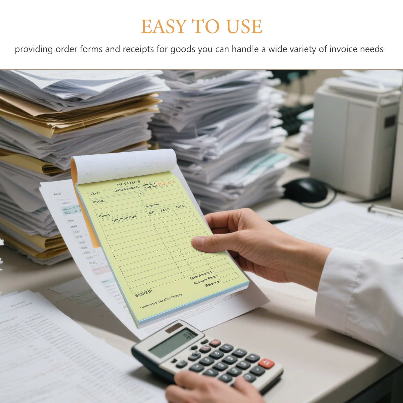 2-Part Carbonless Invoice Rece - đánh giá và giá Carbon Copy Book