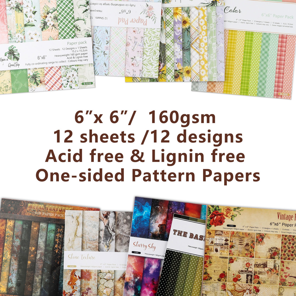12 Sheets Background Scrapbook - đánh giá và giá Cardstock Paper Pack