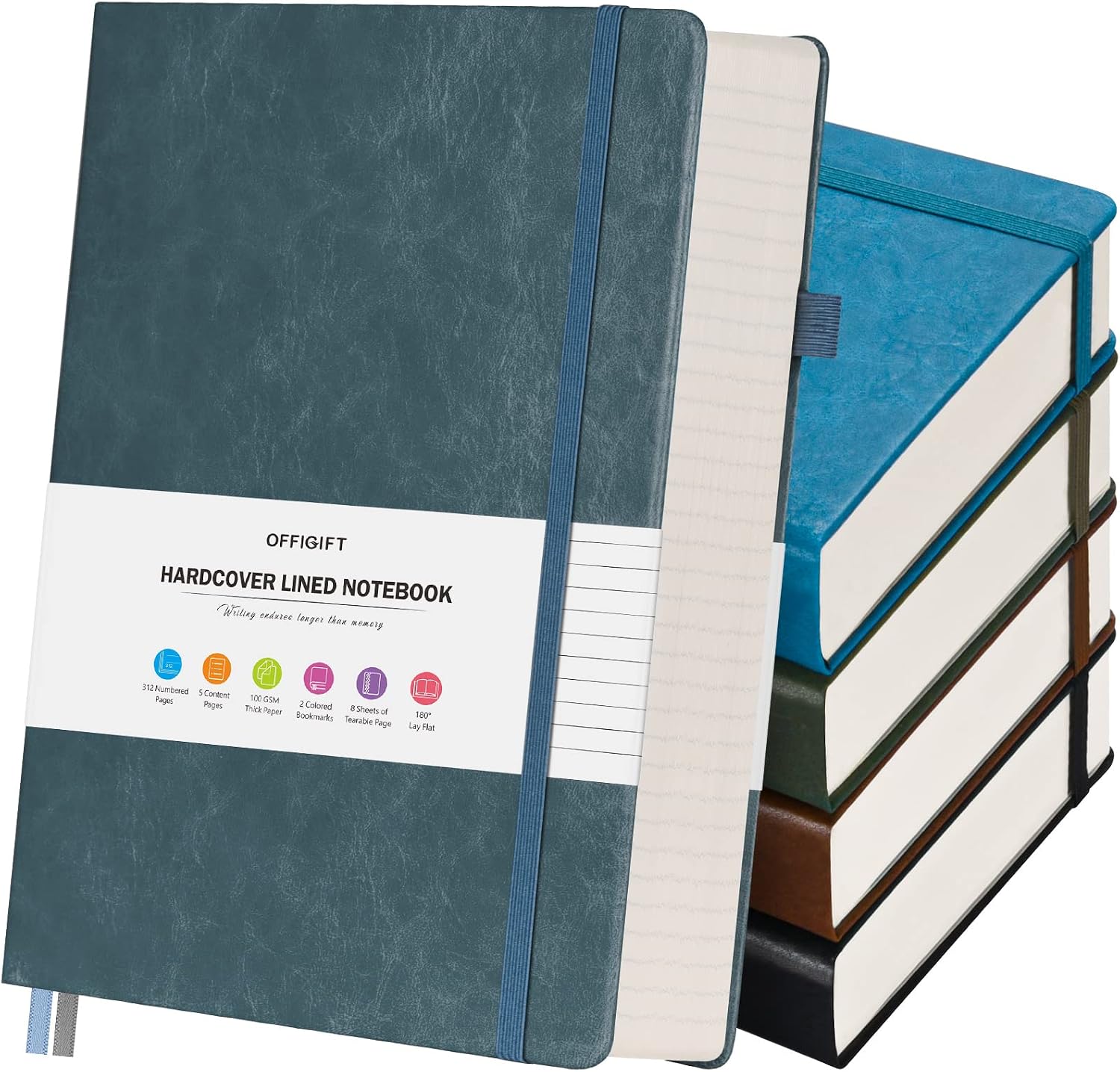 5 Pack College Ruled Notebook, - đánh giá và giá Journal Leather Hardcover