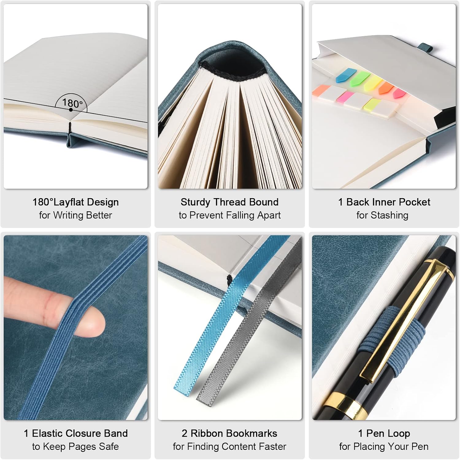 5 Pack College Ruled Notebook, - đánh giá và giá Journal Leather Hardcover