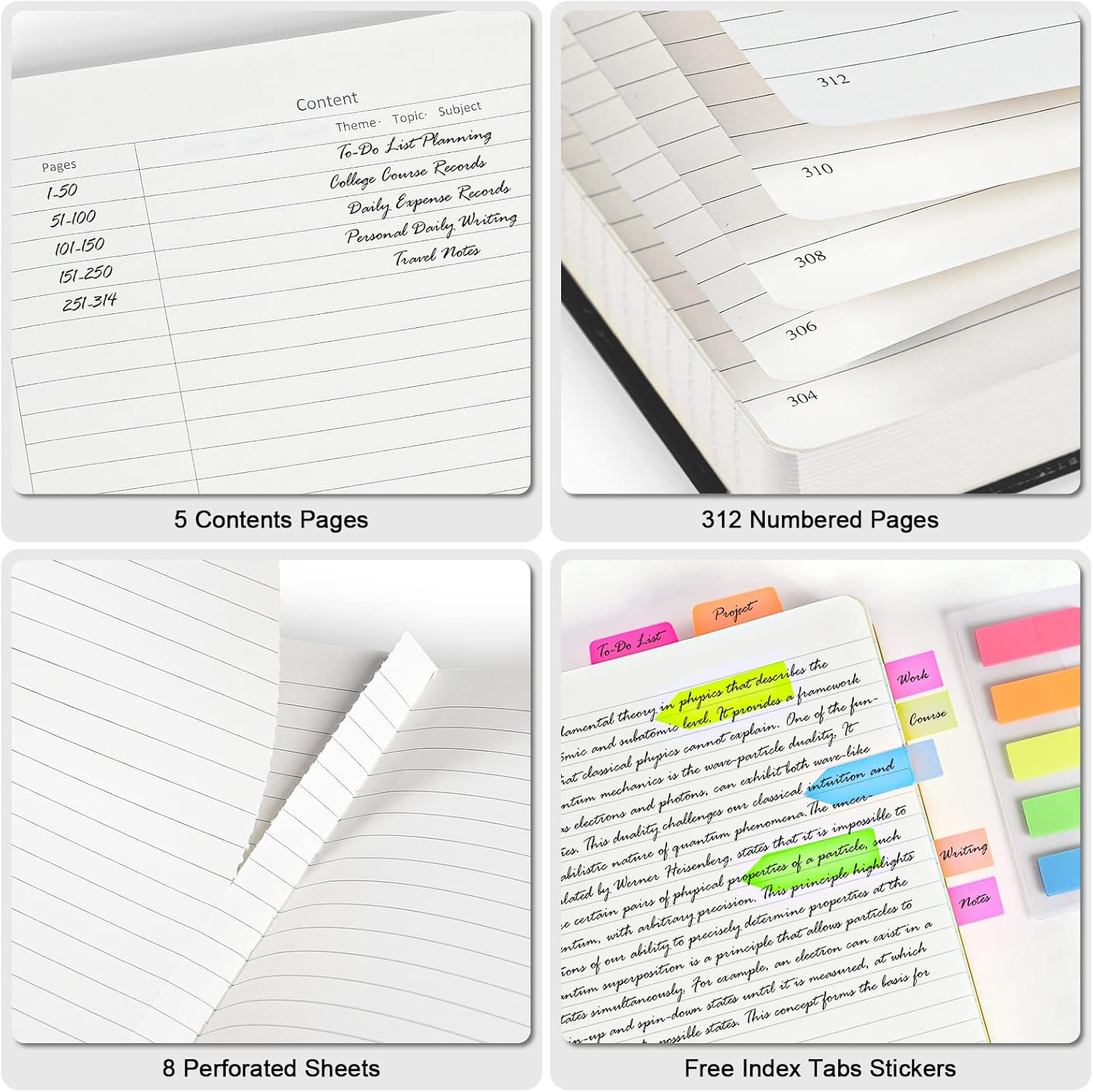 5 Pack College Ruled Notebook, - đánh giá và giá Journal Leather Hardcover