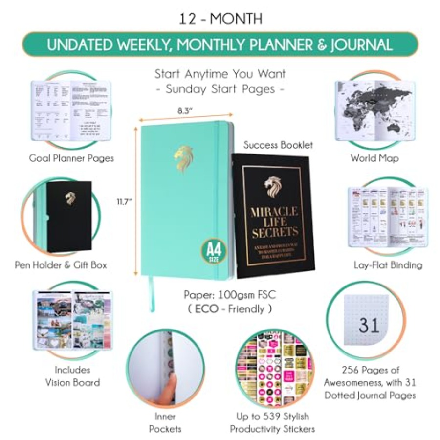 Journal for Men - Undated Dail - đánh giá và giá Planner Weekly Budget