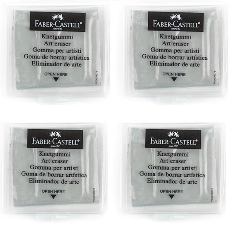 4PC Faber-Castell kneaded Eras - đánh giá và giá Rubber Eraser Kneaded