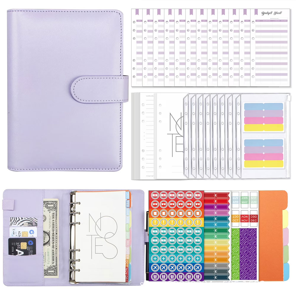 A6 Budget Planner Binder, PU L - đánh giá và giá Planner Weekly Budget