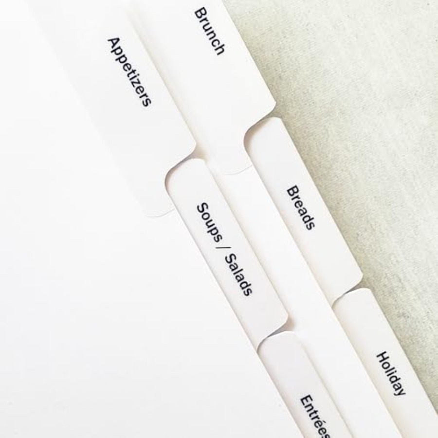 PRE-Printed Recipe Binder Inde - đánh giá và giá Index Tab Divider