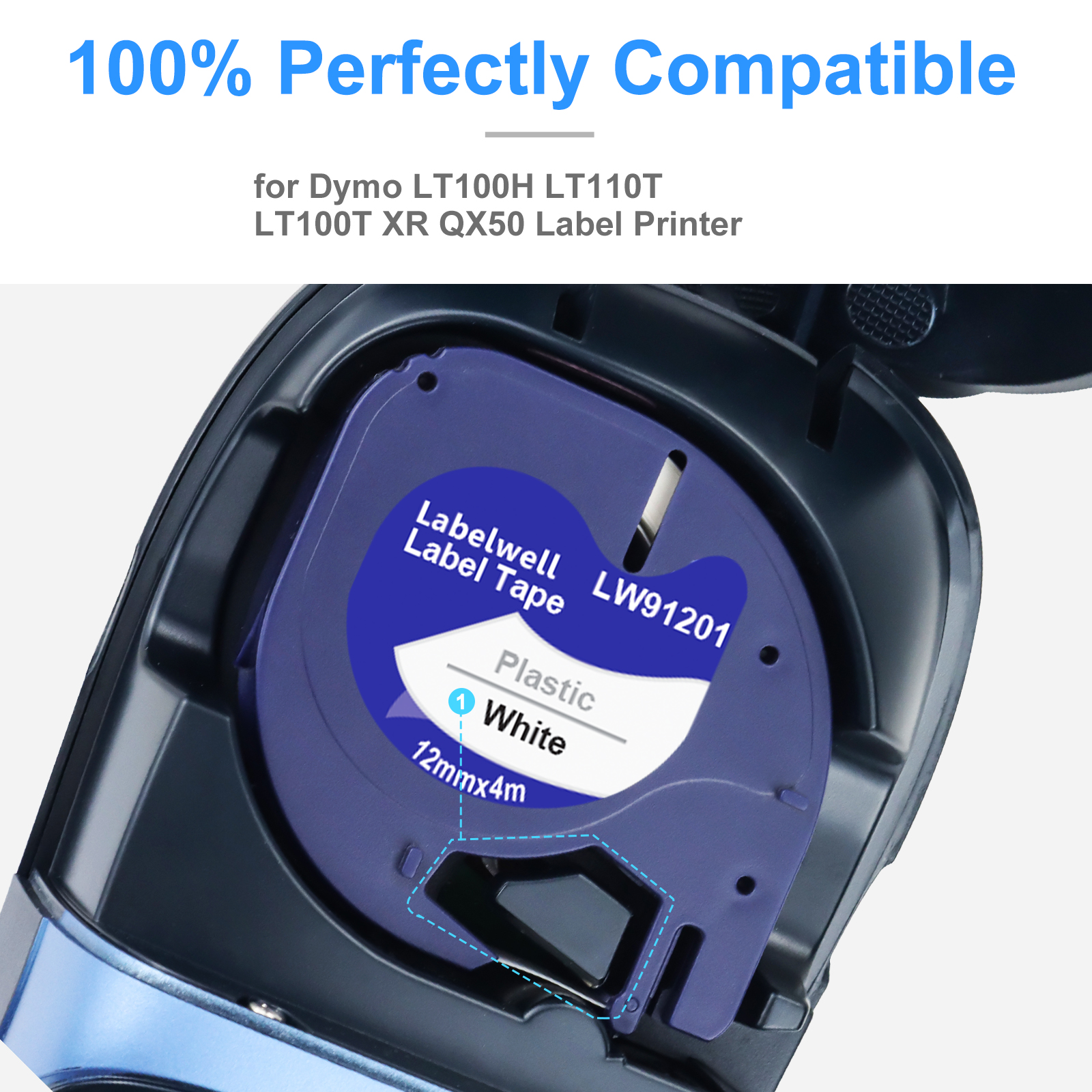 5~10PK 12mm 91201 Compatible L - đánh giá và giá Label Printer Tape