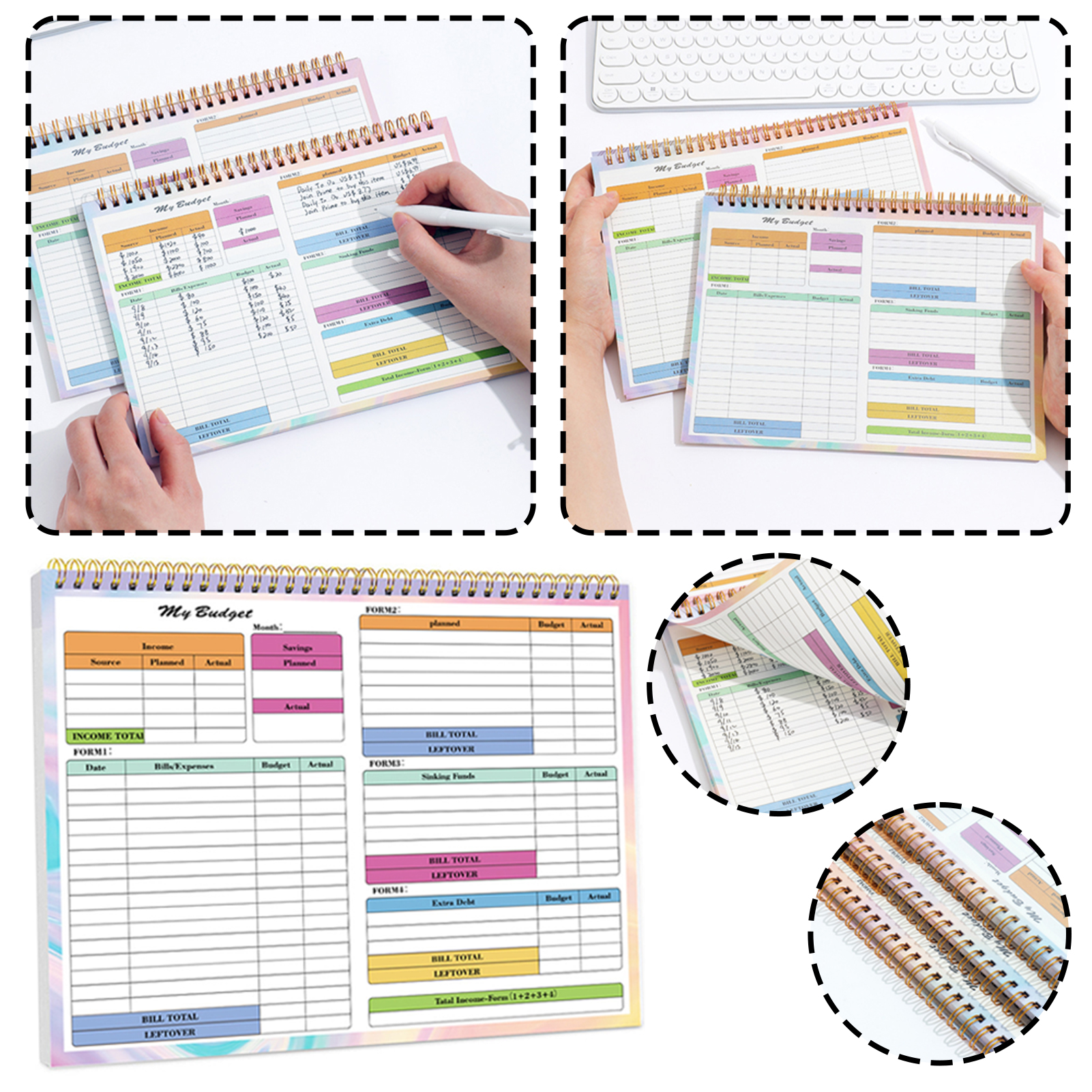 Finance Planner,Undated Monthl - đánh giá và giá Planner Weekly Budget