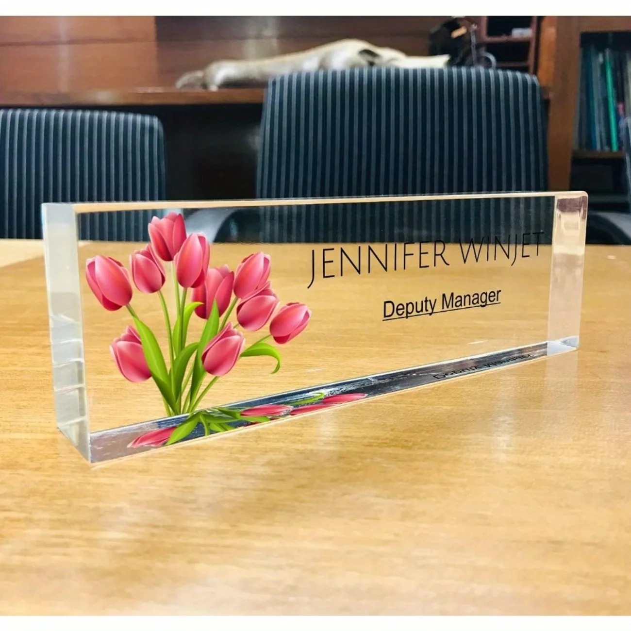 Personalized 2D Flat Acrylic D - đánh giá và giá Desk Name Plate